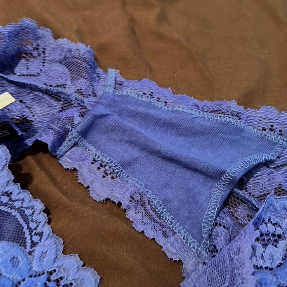 Lacy purple booty shorts by Fredericks of Hollywood - Picture 3 of 4